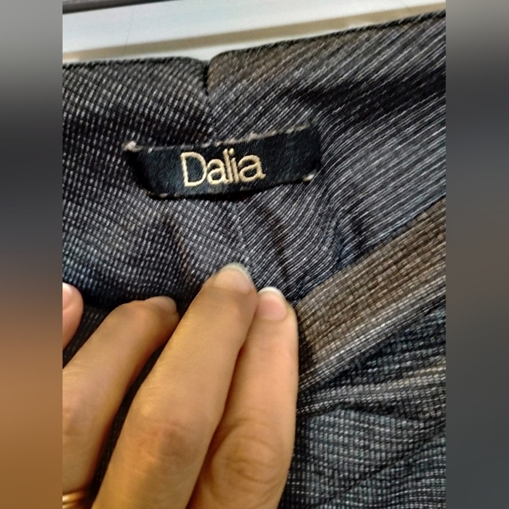 Dalia Charcoal Pants SlipOn Stretchy Dark Brown Polyester Rayon Spandex M - Picture 2 of 10